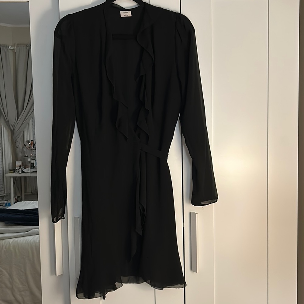 Wilfred black wrap dress